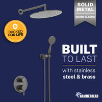 Built to Last 2-Handle Shower System with 10" Rain, Diverter & Handheld Oil Rubbed Bronze / 2.5 GPM - The Shower Head Store