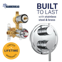 Built to Last 2-Handle Valve and Trim Chrome - The Shower Head Store