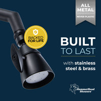 Built to Last HammerHead Showers 2 Inch Metal Shower Head Competitor Comparison Matte Black / 1.75 - The Shower Head Store