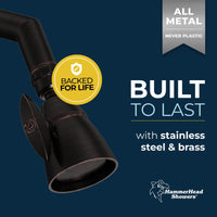 Built to Last High Pressure Shower Head Fixed Showerhead 2-Inch All Metal Oil Rubbed Bronze / 2.5 - The Shower Head Store