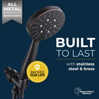 Built to Last California Compliant Low Flow HammerHead Showers 3-Spray Handheld Shower Head 1.8 / Oil Rubbed Bronze - The Shower Head Store