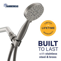 Built to Last 3-Spray Handheld Shower Head Set HammerHead Gray / 2.5 GPM HammerHead Gray / 1.75 GPM - The Shower Head Store