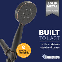 Built to Last 3-Spray Handheld Shower Head Set Oil Rubbed Bronze / 2.5 GPM Oil Rubbed Bronze / 1.75 GPM - The Shower Head Store