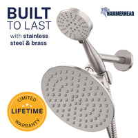 Built to Last 3-Spray Dual Shower Head Brushed Nickel / 1.75 GPM - The Shower Head Store