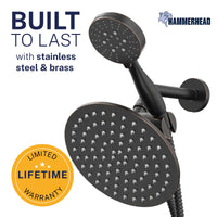 Built to Last 3-Spray Dual Shower Head Oil Rubbed Bronze / 1.75 GPM - The Shower Head Store