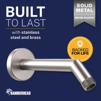 Built to Last All Metal 7" Shower Arm Brushed Nickel - The Shower Head Store