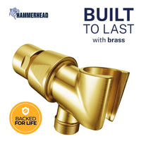 Built to Last Handheld Shower Head Holder Brushed Gold - The Shower Head Store
