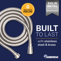 Built to Last Shower Hose Attachment for Shower Head Brushed Nickel / 72 Inches - The Shower Head