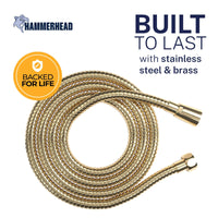 Built to Last 72-Inch Shower Hose Main Image Polished Brass / 72 Inches - The Shower Head