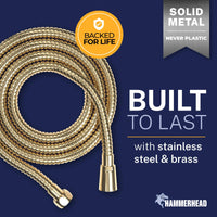 Built to Last Shower Hose Attachment for Shower Head Polished Brass / 72 Inches - The Shower Head