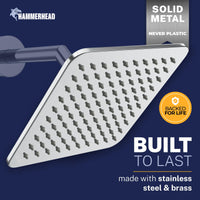 Built to Last Square Rain Shower Head Chrome/ 2.5 - The Shower Head Store