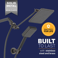Built to Last Square Dual Shower Head Set Oil Rubbed Bronze / 2.5 - The Shower Head Store