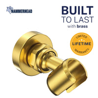 Built to Last Wall Mount Holder Brushed Gold - The Shower Head Store
