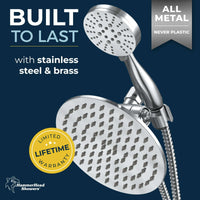 Built to Last 3-Spray Dual Shower Head Chrome / 2.5 - The Shower Head Store