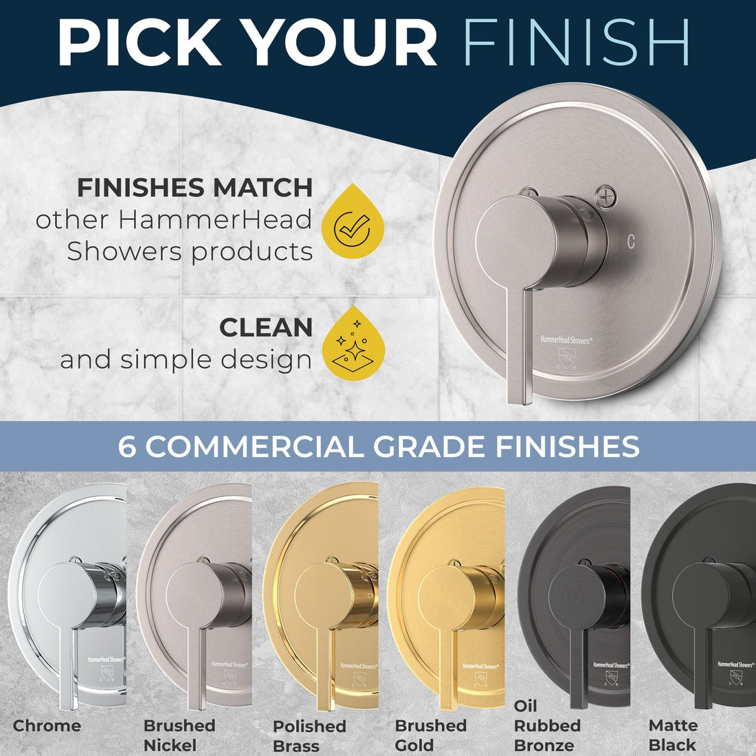 Built to Last with Stainless Steel and Brass cUPC Certified - All Metal 1-Handle Tub and Shower Valve with Trim Kit Brushed Nickel - The Shower Head Store