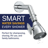 Smart Water Savings Trickle Valve Installed to Handheld Shower Head Chrome - The Shower Head Store