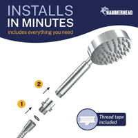 Installation Trickle Valve Installed to Handheld Shower Head Chrome - The Shower Head Store