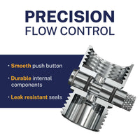 Flow Control Trickle Valve Installed to Handheld Shower Head Chrome - The Shower Head Store