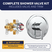 Exclusively Designed Single-Handle Shower Valve and Trim Kit Chrome / 2.5 - The Shower Head Store