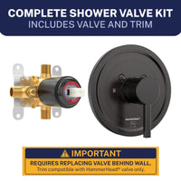 Complete Valve Kit Valve and Trim - All Metal 1-Handle Tub and Shower Valve with Trim Kit Oil Rubbed Bronze - The Shower Head Store