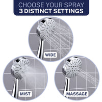 3-Spray Options 2-Handle Shower System with 10" Rain, Diverter & Handheld Brushed Nickel / 2.5 GPM - The Shower Head Store