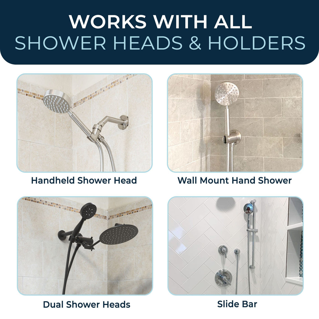 Compatibility Shower Hose Attachment for Shower Head 72 Inch Matte Black  - The Shower Head Store