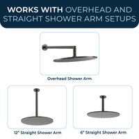 Compatibility 12 Inch Rain Shower Head Oil Rubbed Bronze / 2.5 - The Shower Head Store