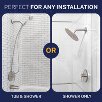 Compatibility Valve and Trim - All Metal 1-Handle Tub and Shower Valve with Trim Kit Brushed Nickel - The Shower Head Store