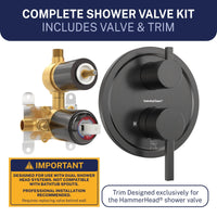 Volume and Temperature Control 2-Handle Valve and Trim Oil Rubbed Bronze - The Shower Head Store