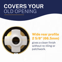 Wide rear Tub Spout Brushed Gold - The Shower Head Store