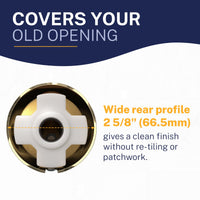 Wide rear Tub Spout Polished Brass - The Shower Head Store