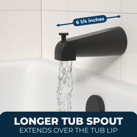 Dimensions_Tub_Spout Matte Black - The Shower Head Store