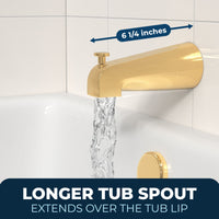 Dimensions_Tub_Spout Polished Brass - The Shower Head Store
