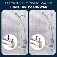 Diverter Tub Spout with Valve and Trim 3-Spray Handheld and Shower Arm Brushed Nickel / 2.5 - The Shower Head Store