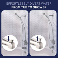 Divert Water Tub Spout 1-Handle Valve and Trim Shower System Brushed Nickel / 2.5 GPM - The Shower Head Store