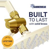 Built to Last Diverter with Holder Brushed Gold - The Shower Head Store