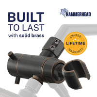 Built to Last HammerHead Showers Solid Brass 3-Way Diverter With Handheld Shower Holder Oil Rubbed Bronze - The Shower Head Store