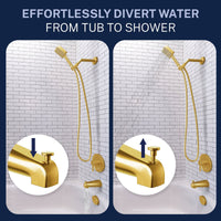 Diverter_Tub_Spout Brushed Gold - The Shower Head Store