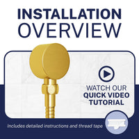 Installation Drop Ell Brushed Gold - The Shower Head Store