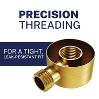 Leak Resistant Drop Ell Brushed Gold - The Shower Head Store