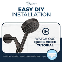 Installation All Metal Handheld Shower Head Set 1-Spray Chrome - The Shower Head Store Oil Rubbed Bronze / 2.5 GPM Oil Rubbed Bronze / 1.75 GPM