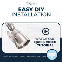 Easy DIY Installation 2 inch shower head Brushed Nickel / 2.5 GPM Brushed Nickel / 1.75 GPM - The Shower Head Store