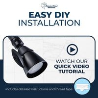 Easy DIY Installation 2 inch shower head Matte Black / 2.5 GPM Matte Black / 1.75 GPM - The Shower Head Store