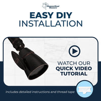 Installation 2 Inch Shower Head Oil Rubbed Bronze / 2.5 GPM Oil Rubbed Bronze / 1.75 GPM - The Shower Head Store