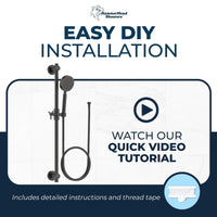 Easy Install ALL Metal Shower Slide Bar with Hand Held Shower Head & Hose Oil Rubbed Bronze / 2.5 GPM Oil Rubbed Bronze / 1.75 GPM - The Shower Head Store