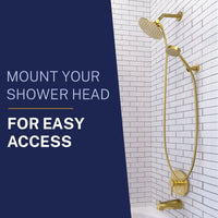 Lifestyle Wall Mount Holder Brushed Gold - The Shower Head Store