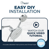 Installation 1-Spray Dual Shower Head Chrome / 2.5 - The Shower Head Store