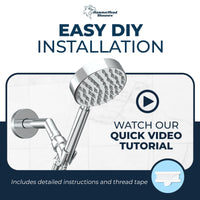 Install All Metal Handheld Shower Head Set 1-Spray Chrome - The Shower Head Store Chrome / 2.5 GPM Chrome / 1.75 GPM