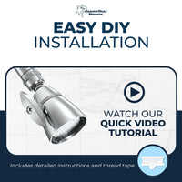 Easy DIY Installation 2 inch shower head Chrome / 2.5 - The Shower Head Store