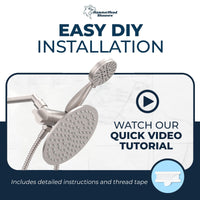 Installation 3-Spray Dual Shower Head Brushed Nickel / 1.75 - The Shower Head Store